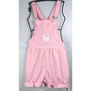 Romwe Pink Care Bears Coverall Shorts Bloomers Sz Adult Large US 8/10 Cosplay